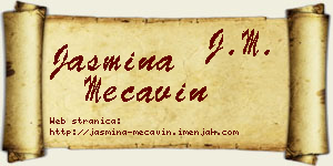 Jasmina Mećavin vizit kartica